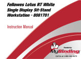 MyBinding Fellowes 8081701 Lotus RT White Single Display Sit Stand Workstation Руководство пользователя