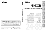 Nikon AF-S 24-85mm f/3.5-4.5G ED VR Nikkor Инструкция по применению