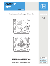 CAME BPT MTMA/08 Programming Manual