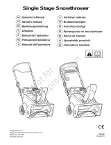 Simplicity  SNOWTHROWER,SINGLE STAGE STANDARD CE Руководство пользователя