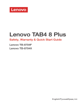 Lenovo Tab4 8 Plus TB-8704X 16Gb LTE White (ZA2F0118RU) Руководство пользователя