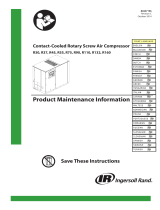 Ingersoll-Rand R110 Product Maintenance Information