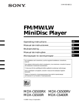 Sony MDX-C6400R Инструкция по применению