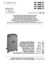 Martin Yale MY 2000 CC Operating Instructions Manual