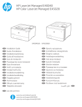 HP LaserJet Managed E40040 series Инструкция по установке