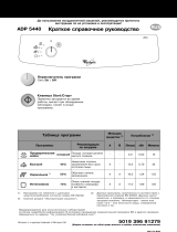 Whirlpool ADP 5440/1 WH Program Chart