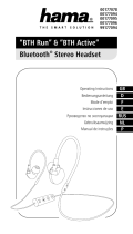 Hama 00177078 BTH Run and BTH Active Bluetooth Stereo Headset Инструкция по применению