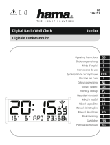 Hama 00186352 Jumbo Digital Radio Wall Clock Инструкция по применению