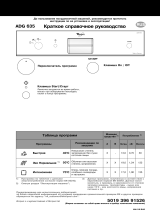 Whirlpool ADG 635 WH Program Chart