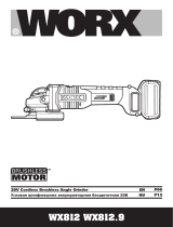 Worx WX812 Cordless Brushless Angle Grinder Руководство пользователя