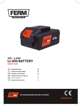 Ferm CDA1168 20V – 4.0AH Li-Ion Battery Руководство пользователя
