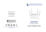 Grandstream GWN7052F  Инструкция по установке