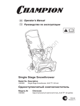 Simplicity CHAMPION SINGLE STAGE SNOWTHROWER, 8/22 Руководство пользователя