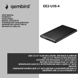 Gembird EE2-U3S-4 USB 3.0 2.5 Inch Slim Enclosure Brushed Aluminum Руководство пользователя