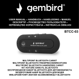 Gembird BTCC-03 Multipoint Bluetooth Carkit Руководство пользователя
