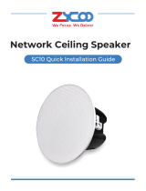 Zycoo SC10 Network Ceiling Speaker Quick Инструкция по установке