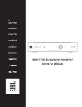 JBL SDA-1700 Subwoofer Amplifier Инструкция по применению