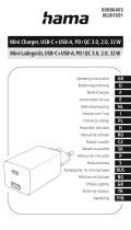 Hama 00086405 USB C and USB A 30W Mini Charger Руководство пользователя