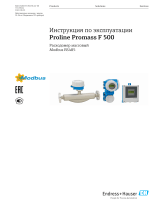 Endres+Hauser Proline Promass F 500 Инструкция по эксплуатации