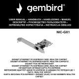 Gembird NIC-GX1 Gigabit Ethernet PCI-Express Card, Realtek Chipset Руководство пользователя
