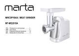 Marta MT-MG2019A Meat Grinder Руководство пользователя