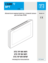 CAME XTS 7IP WH WIFI, XTS 7IP BK WIFI, XTS 7IP WH WFBF Руководство пользователя