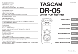 Tascam DR-05 Инструкция по применению