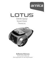 Arnica Lotus ET14111 Toz Torbalı Elektrikli Süpürge Kırmızı Руководство пользователя