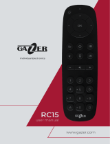 Gazer RC15 remote control Инструкция по эксплуатации