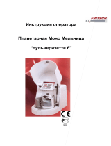 Fritsch Planetary Mono Mill PULVERISETTE 6 Инструкция по эксплуатации