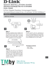 D-Link D-Link DGS-1008D 8-Port Gigabit Desktop Unmanaged Switch Инструкция по установке