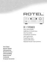 Rotel RC-1590MKII Stereo Control Amplifier Инструкция по применению