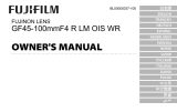 Fujifilm GF45-100mmF4 R LM OIS WR Инструкция по применению