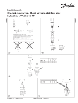 Danfoss Check & stop valves / Check valves in stainless steel SCA-X SS / CHV-X SS 15-40 Инструкция по установке