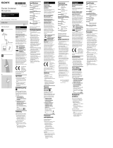 Sony ECM-CS3 Инструкция по применению