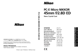 Nikon PC-E MICRO NIKKOR 45MM F-2.8D ED Инструкция по применению